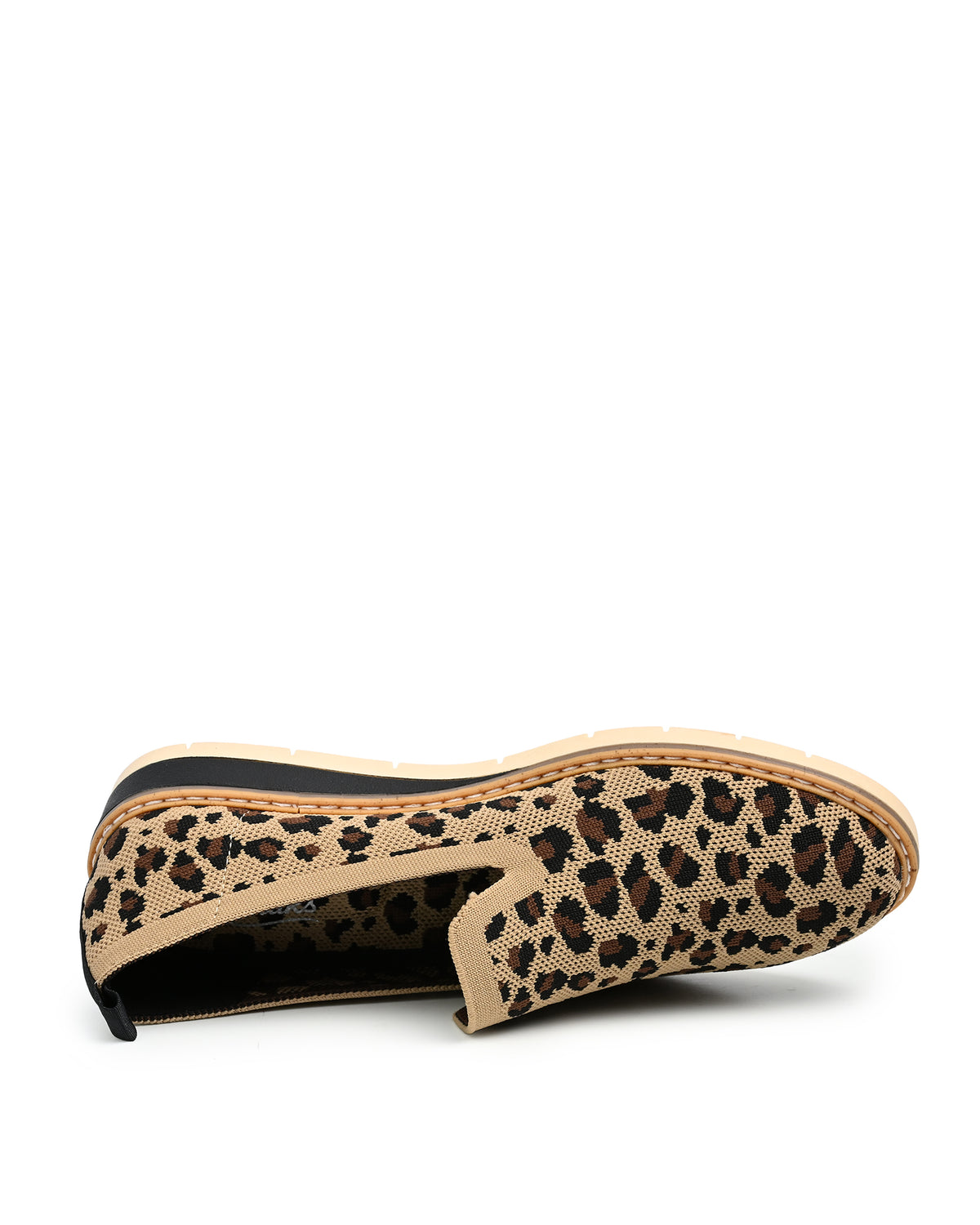 Alba Stretch Knit Slip On Flat in Leopard Knit