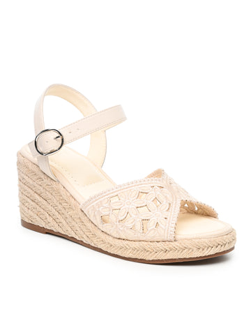 Aldo Woven Espadrille Wedge Sandal in Beige