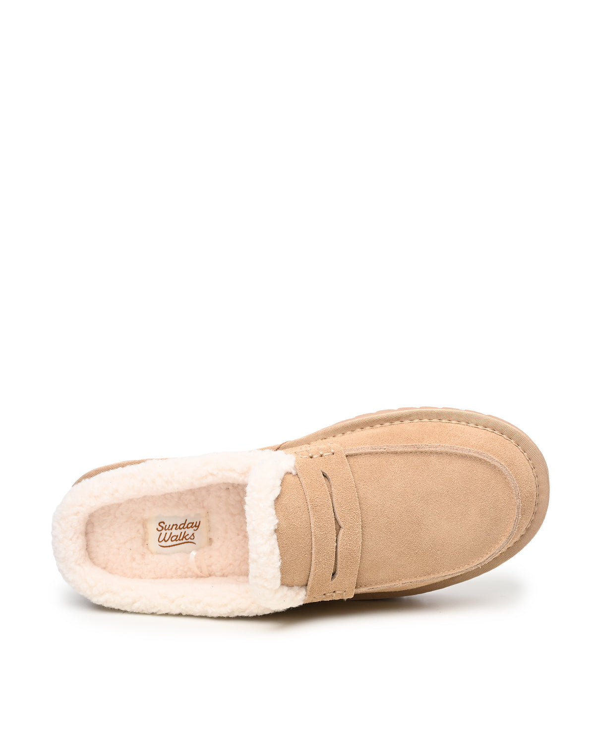 Arianna Faux Shearling Clog Mule in Beige