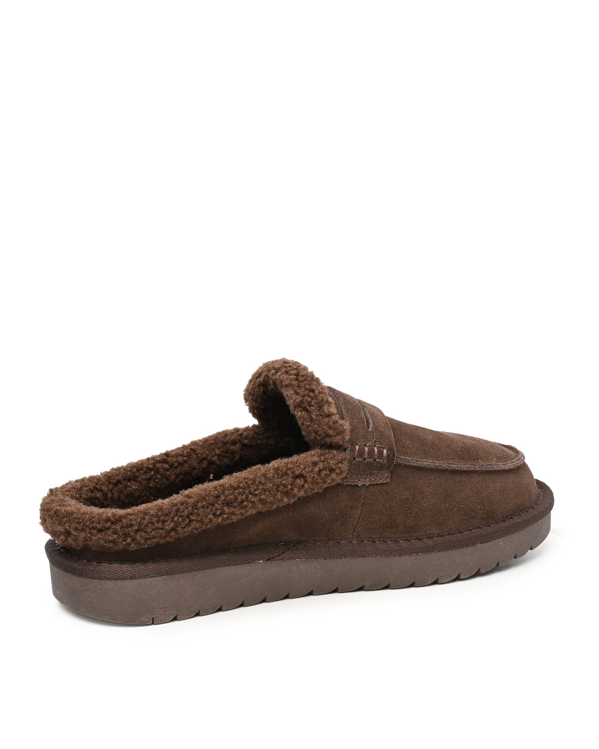Arianna Faux Shearling Clog Mule in Brown
