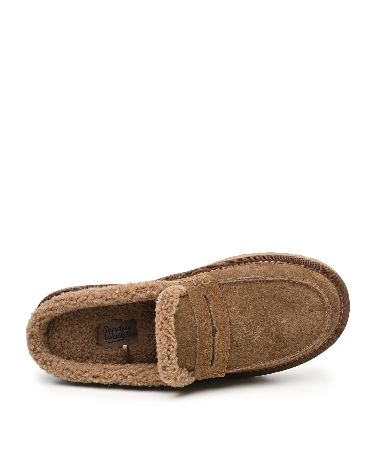 Arianna Faux Shearling Clog Mule in Khaki
