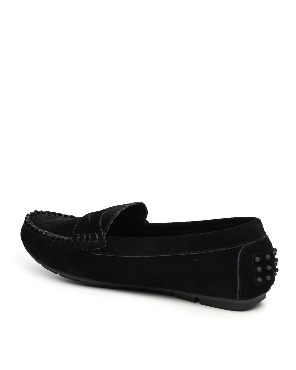 Lorie Driving Moccasin Penny Loafer in Black