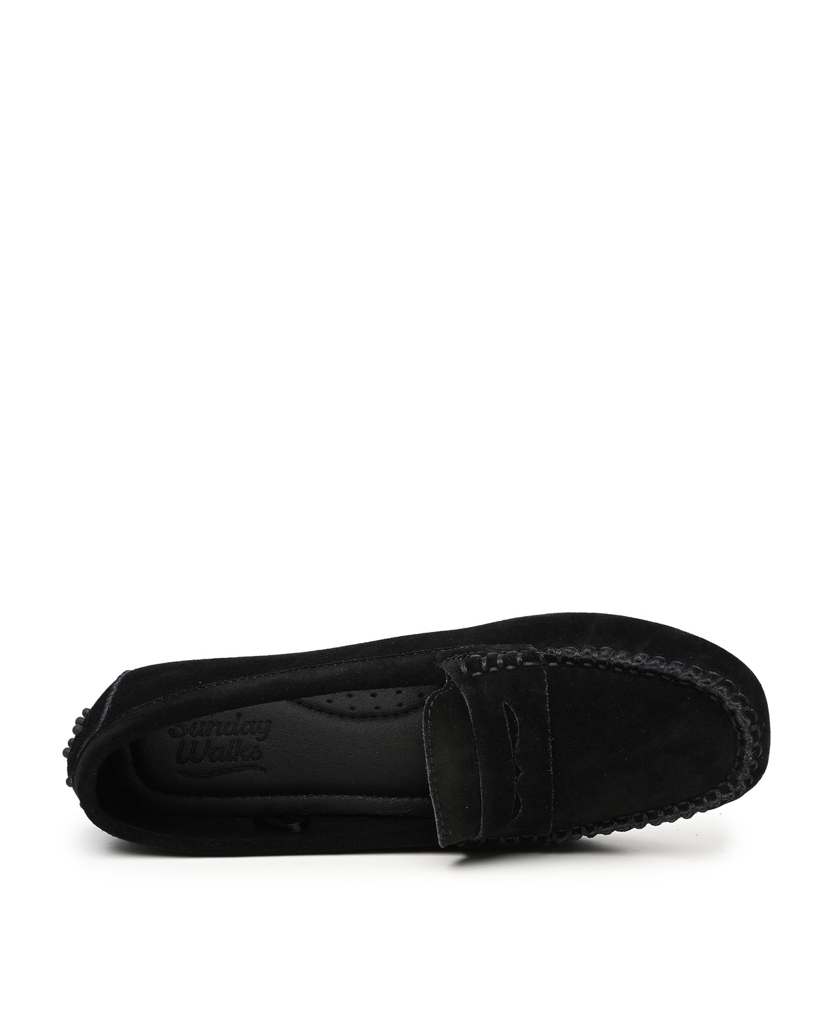 Lorie Driving Moccasin Penny Loafer in Black