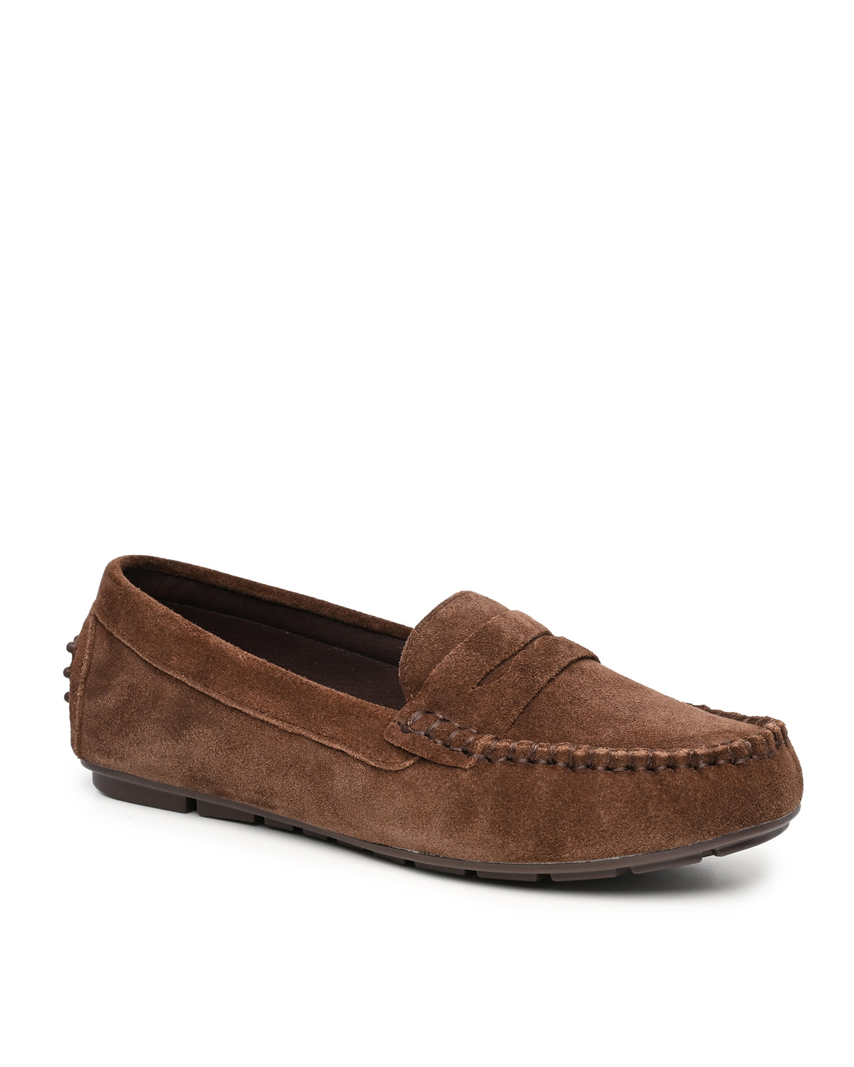 Lorie Driving Moccasin Penny Loafer in Brown