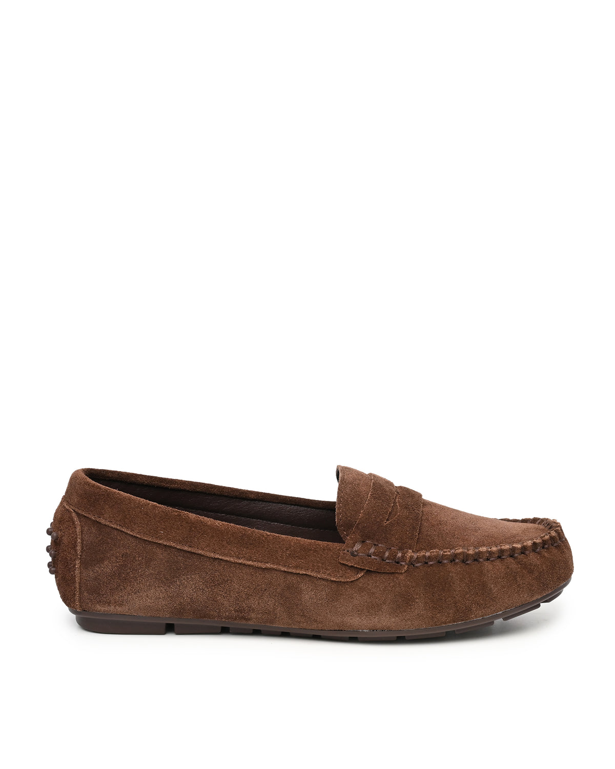 Lorie Driving Moccasin Penny Loafer in Brown