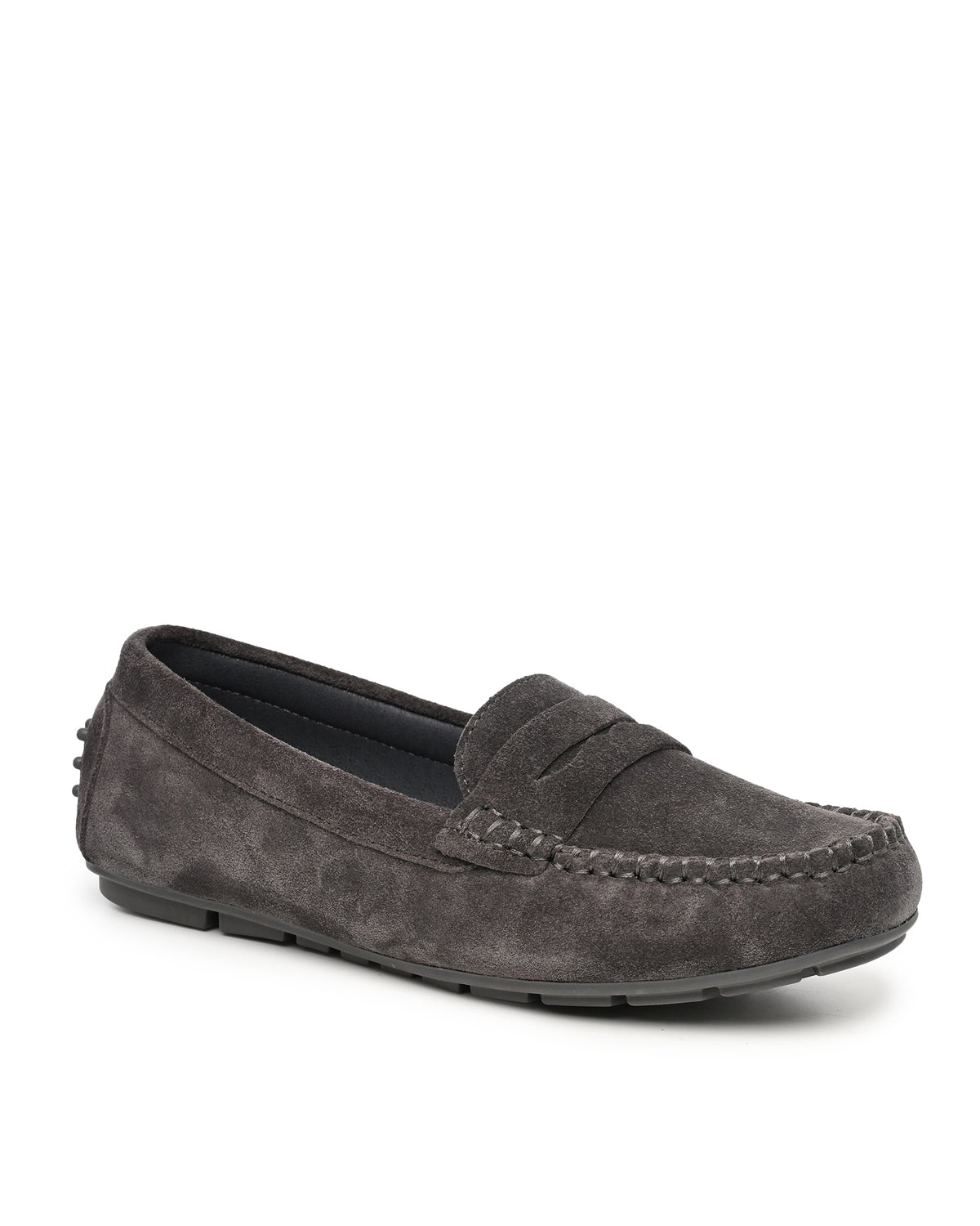 Lorie Driving Moccasin Penny Loafer in Charcoal