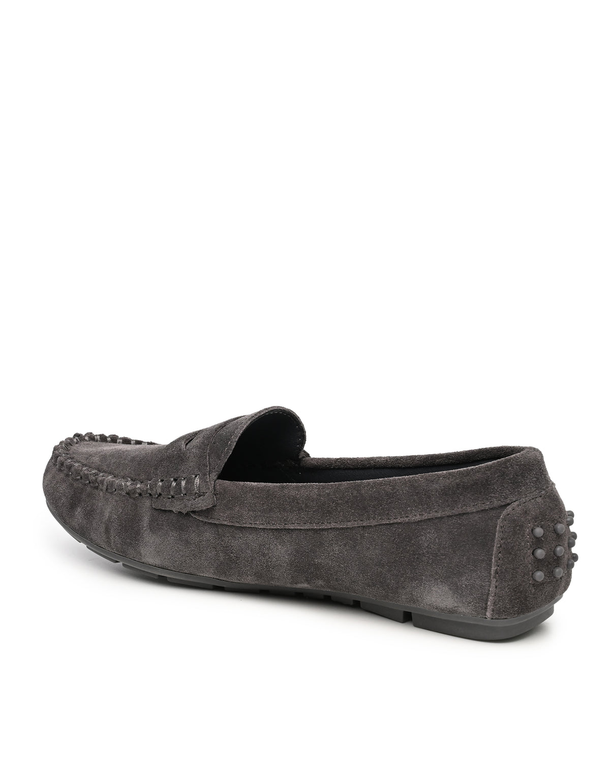 Lorie Driving Moccasin Penny Loafer in Charcoal