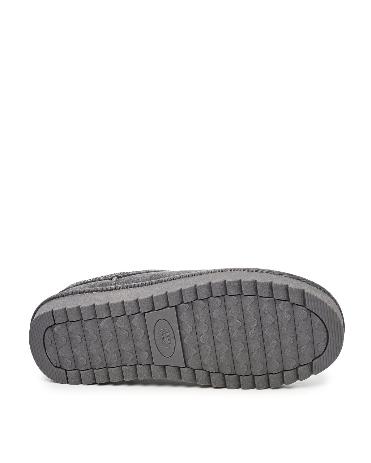 Mellow Faux Shearling Slipper Shoe in Charcoal