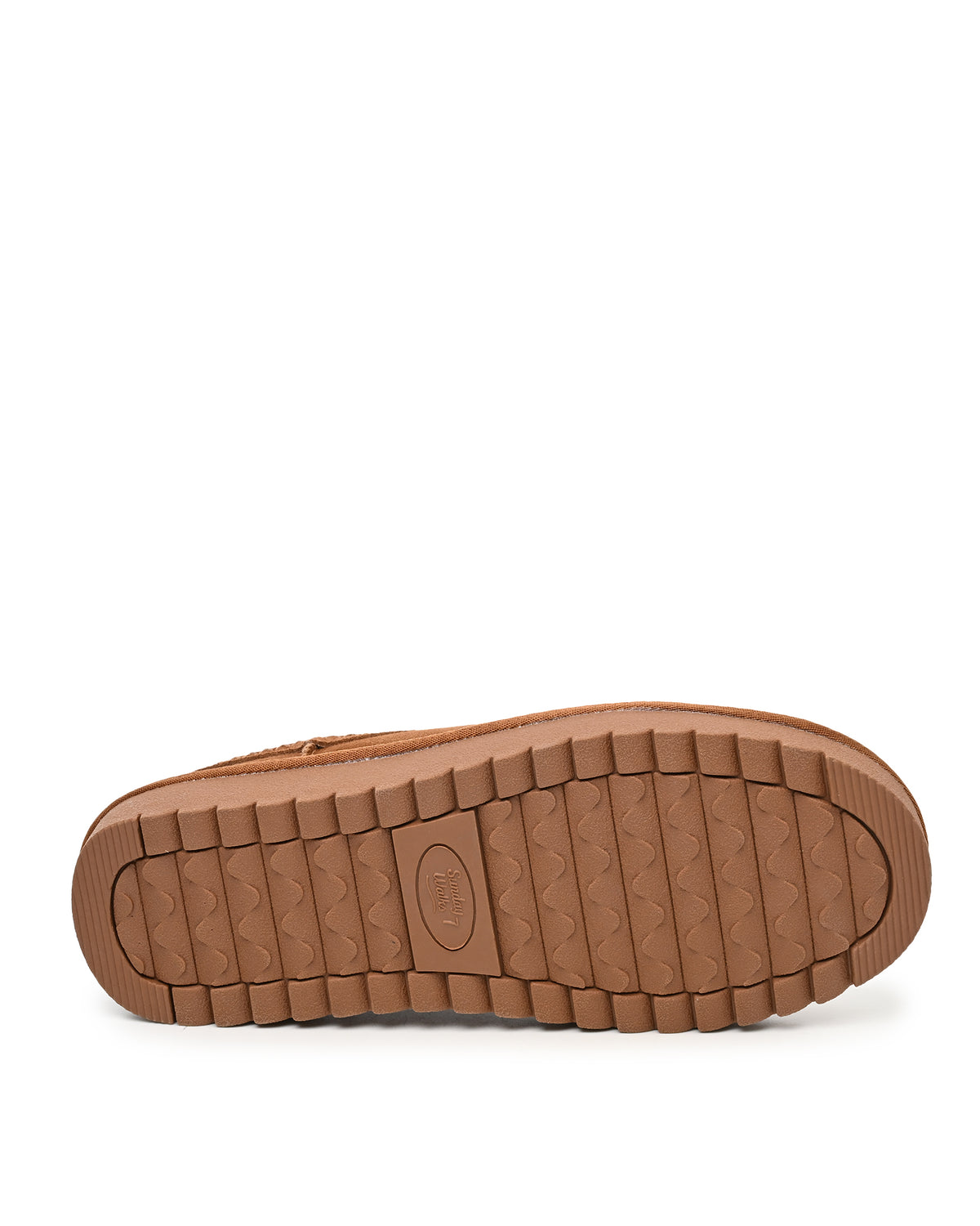 Mellow Faux Shearling Slipper Shoe in Chestnut