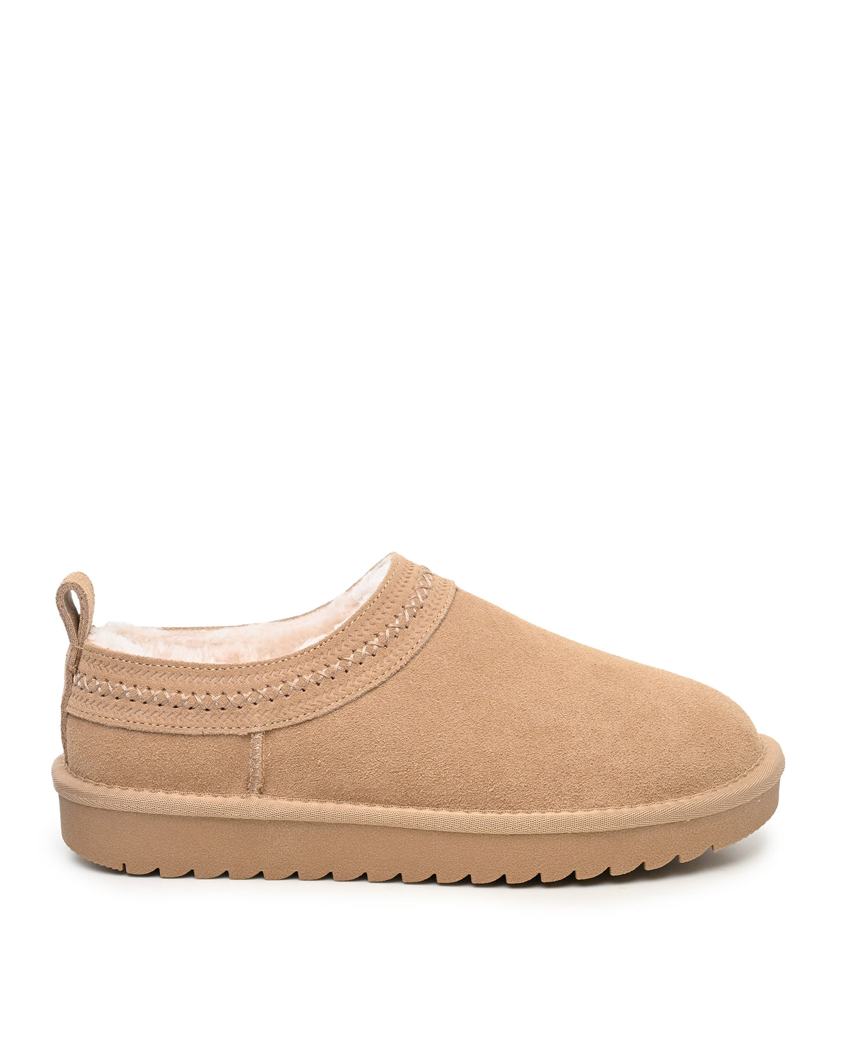 Mellow Faux Shearling Slipper Shoe in Sand