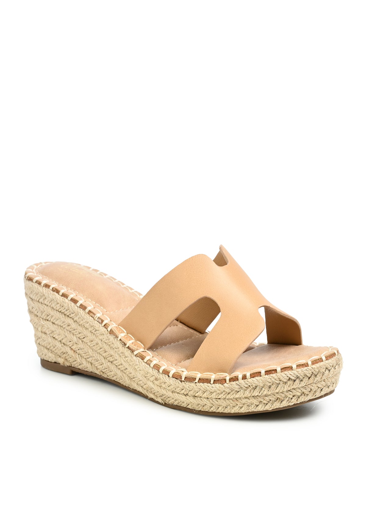 Odet Espadrille Wedge Slide Sandal in Sand