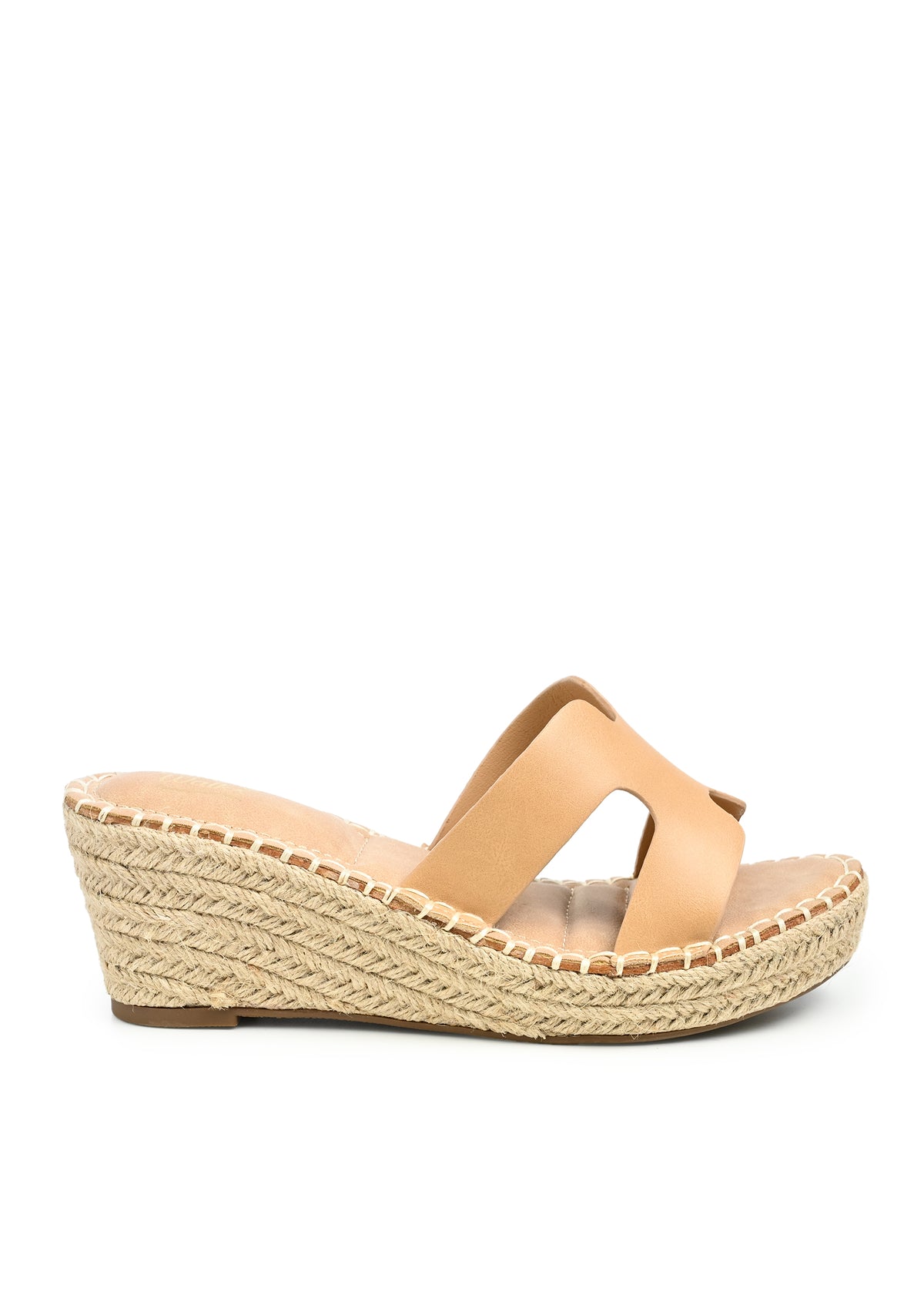 Odet Espadrille Wedge Slide Sandal in Sand