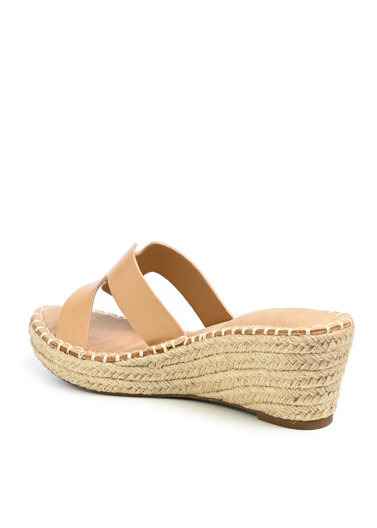 Odet Espadrille Wedge Slide Sandal in Sand