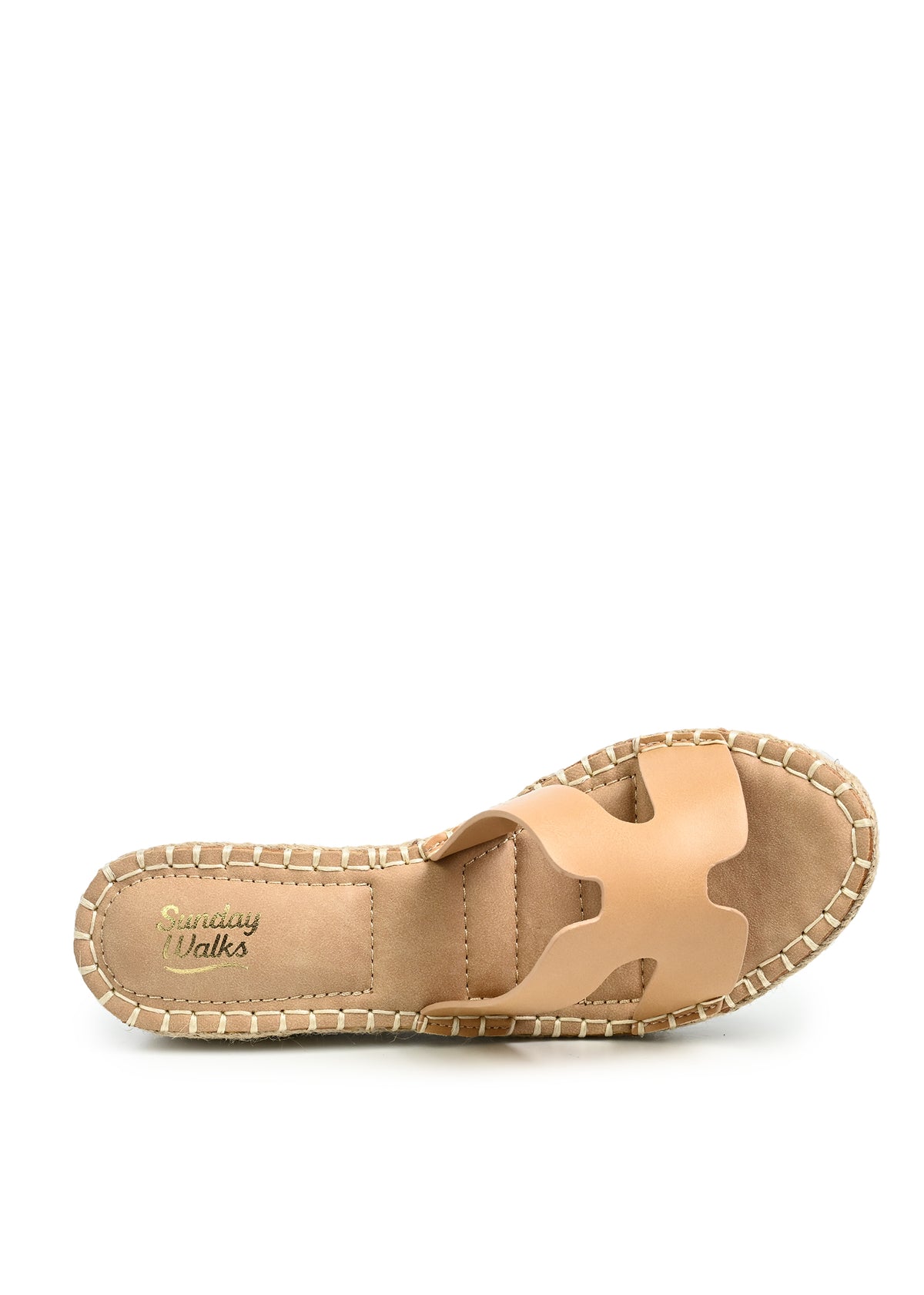 Odet Espadrille Wedge Slide Sandal in Sand