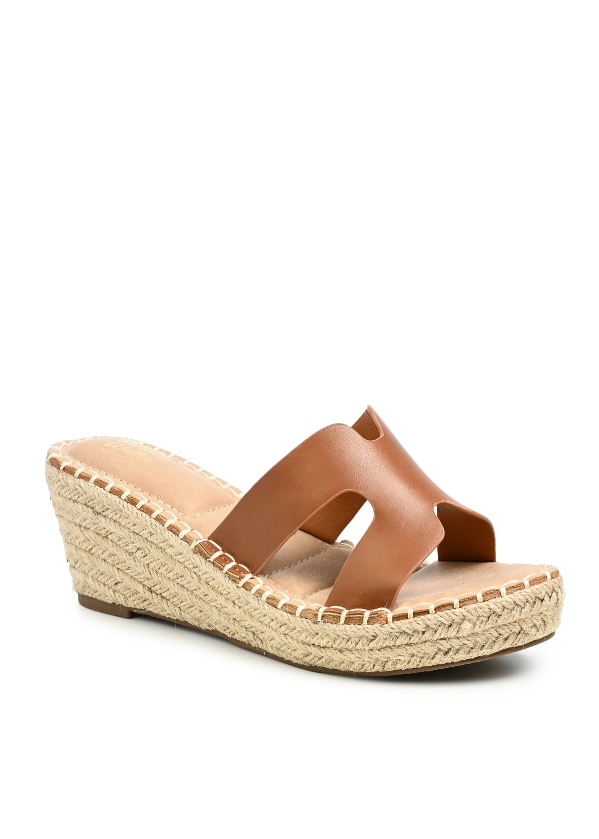 Odet Espadrille Wedge Slide Sandal in Tan