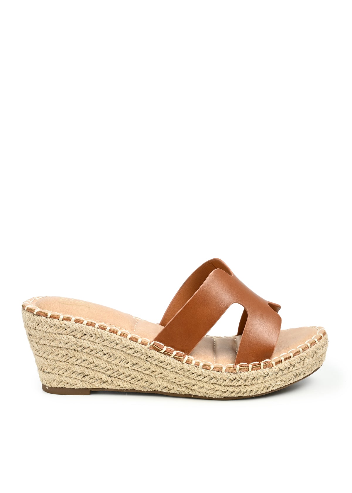 Odet Espadrille Wedge Slide Sandal in Tan
