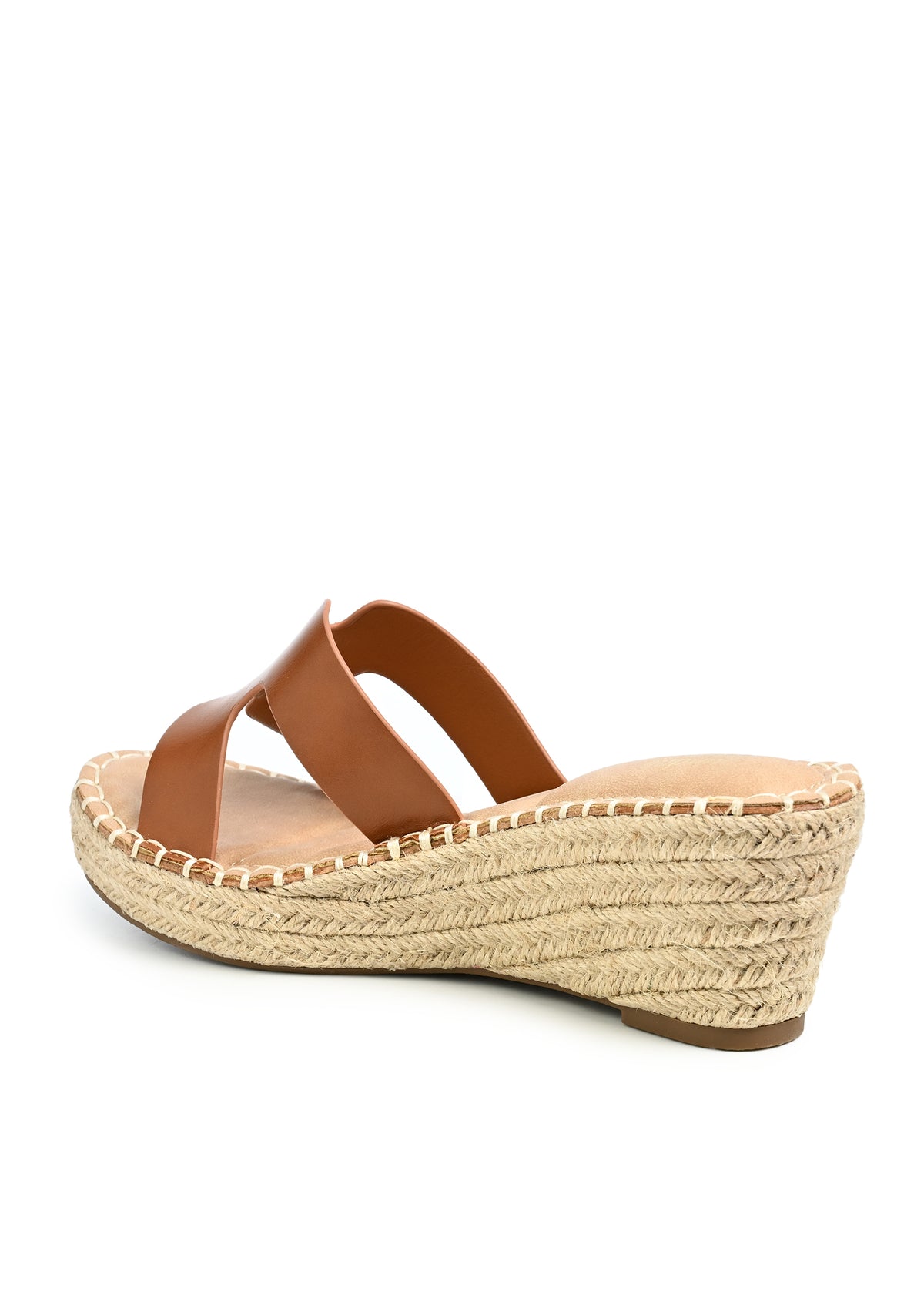Odet Espadrille Wedge Slide Sandal in Tan
