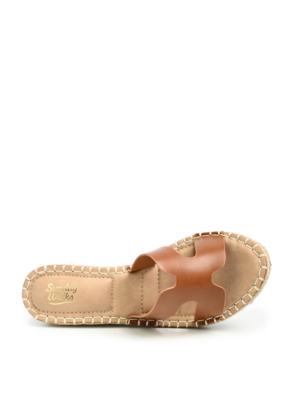 Odet Espadrille Wedge Slide Sandal in Tan